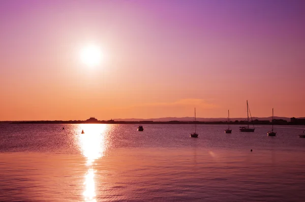 Hermosa puesta de sol mar —  Fotos de Stock