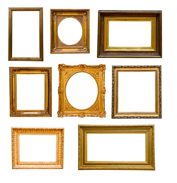 Conjunto de marcos de oro vintage — Foto de Stock