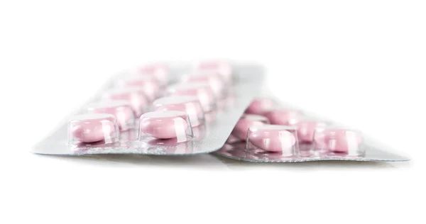 Pills closeup on white — Stock Photo, Image