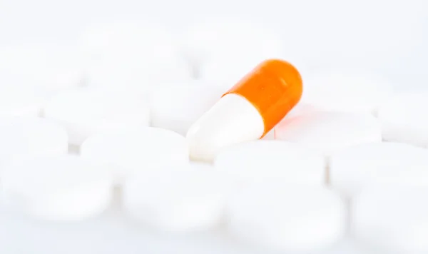 Colorful tablets with capsules — Stock Photo, Image