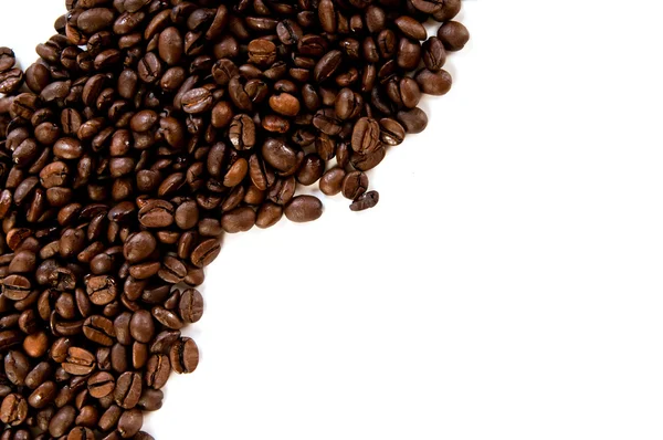 Coffee beans on the white background with copy space — Stock Photo, Image