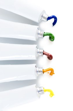 Color Paint tubes clipart