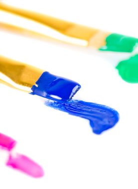 Boyalar ve fırçalar.