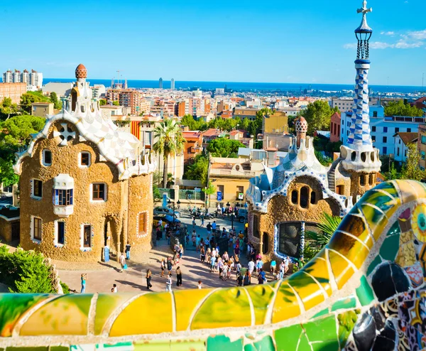 Park Guell in Barcelona, Spanje. — Stockfoto