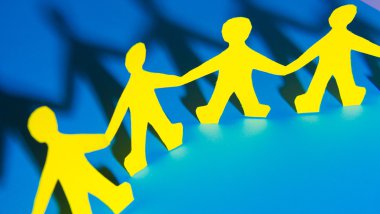 Kağıt teamworking kavram