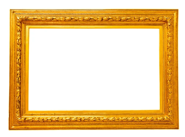Moldura de ouro vintage, isolado em branco — Fotografia de Stock