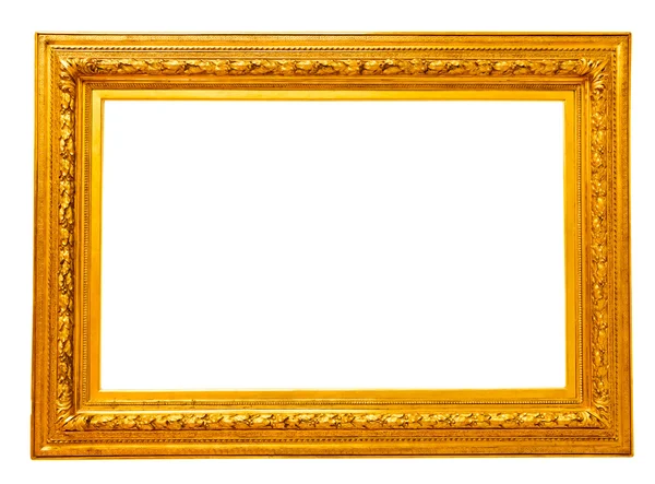 Vintage gouden frame, geïsoleerd op wit — Stockfoto