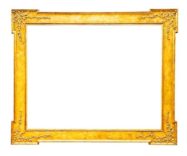 Vintage gold frame, isolated on white — Stock Photo, Image