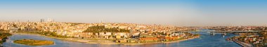 İstanbul Panoraması altın boynuz. Türkiye