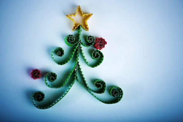 Christmas tree made of paper — Stock Photo, Image