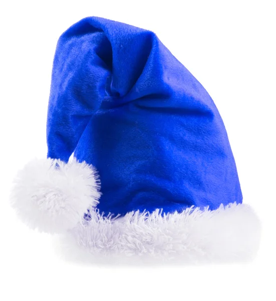 Синяя шляпа Санта-Клауса — стоковое фото