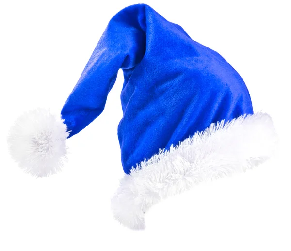 Chapeau Père Noël bleu — Photo