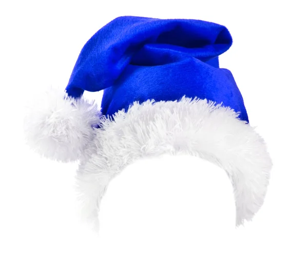Blå jultomten hatt — Stockfoto
