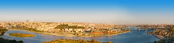 Panorama Złoty Róg w Stambule. Turcja — Zdjęcie stockowe