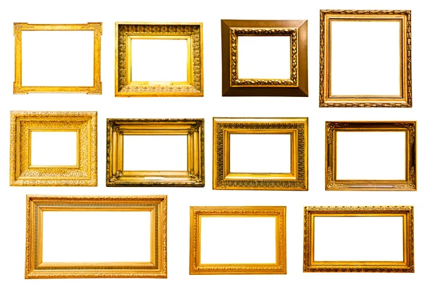 Set van gouden vintage frame — Stockfoto