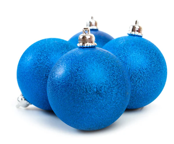 Blauwe kerstballen — Stockfoto