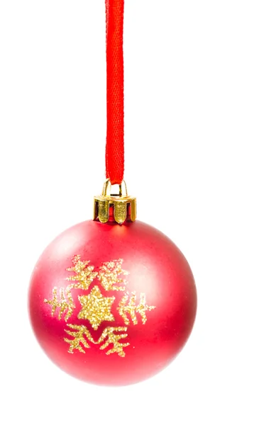 Palla di Natale isolato su sfondo bianco — Foto Stock
