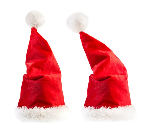 Sombreros rojos de Santa Claus —  Fotos de Stock