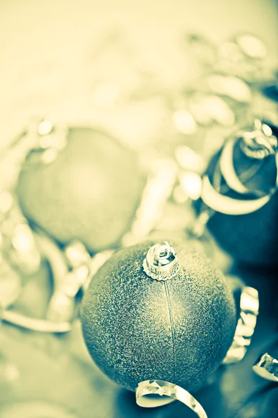 Blue christmas balls — Stock Photo, Image