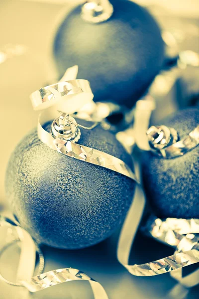 Boules de Noël bleues — Photo