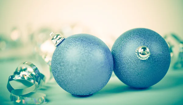 ブルー クリスマス ボール — ストック写真