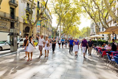 La rambla Barcelona, İspanya.