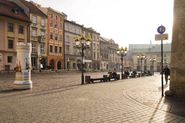Krakow tarihi merkezi Street