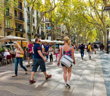 La rambla Barcelona, İspanya.