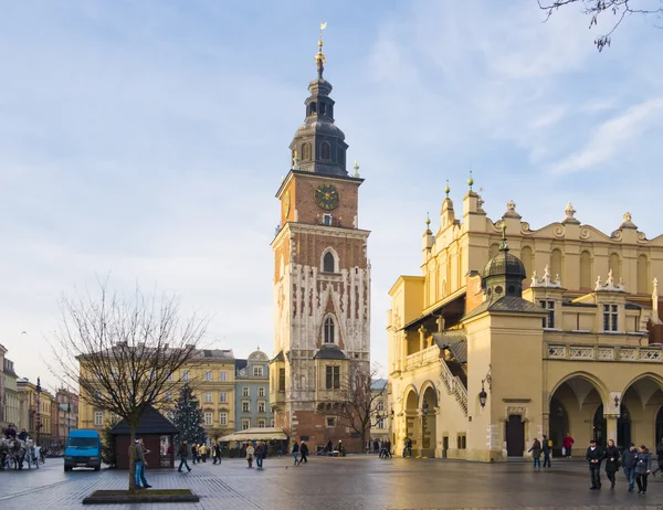 Calle en el centro histórico de Cracovia — Foto de Stock