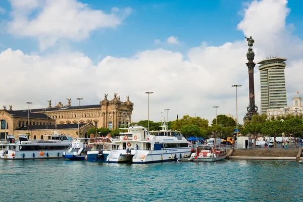 Marina w port vell w Barcelonie. — Zdjęcie stockowe