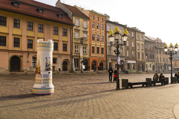 Calle en el centro histórico de Cracovia — Foto de Stock