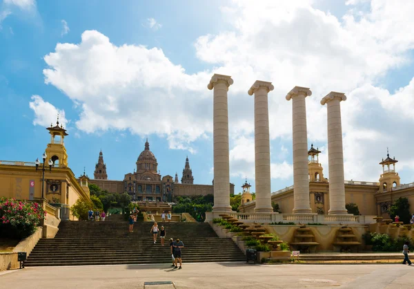 Palau Nacional de Montjuic em Barcelona, Espanha — Fotografia de Stock