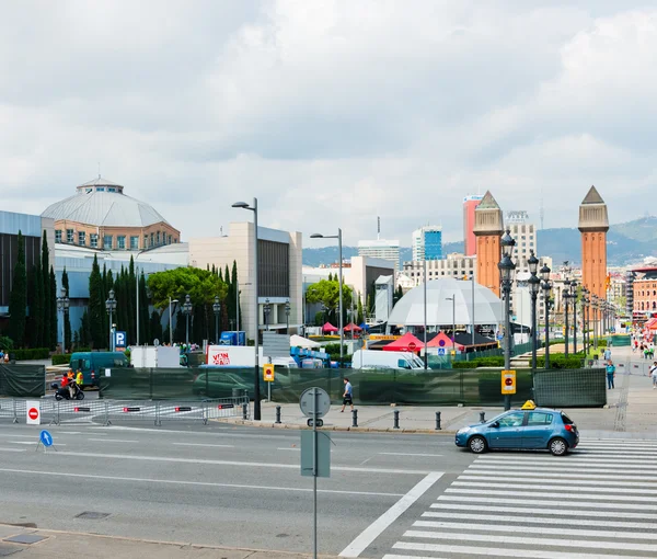 Torre veneziana na praça Espanya — Fotografia de Stock