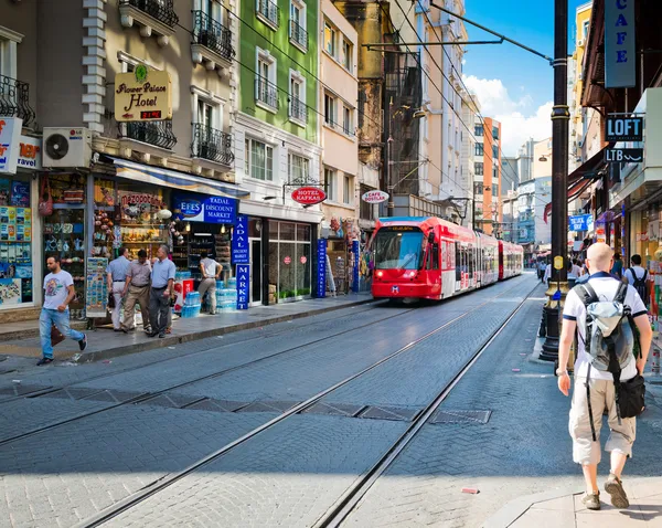 La gente è nel centro di Istanbul — Foto Stock