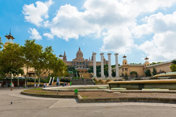 Montjuic nasjonalpalau i Barcelona, Spania – stockfoto