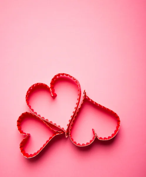 コピー スペースをバレンタインの日の紙心臓形状記号 — ストック写真