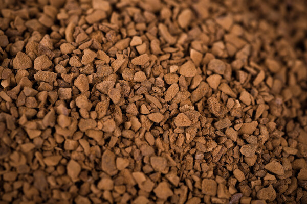 Granules of instant coffee