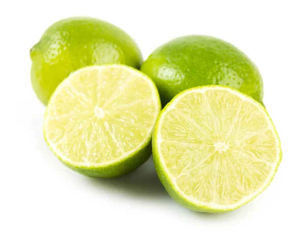 Fresh lime and slice — Stock Photo, Image