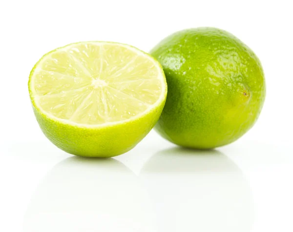 Fresh lime and slice — Stock Photo, Image