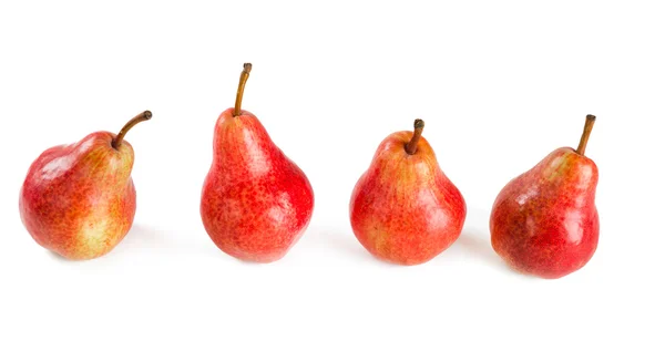 4 つの赤梨 — ストック写真