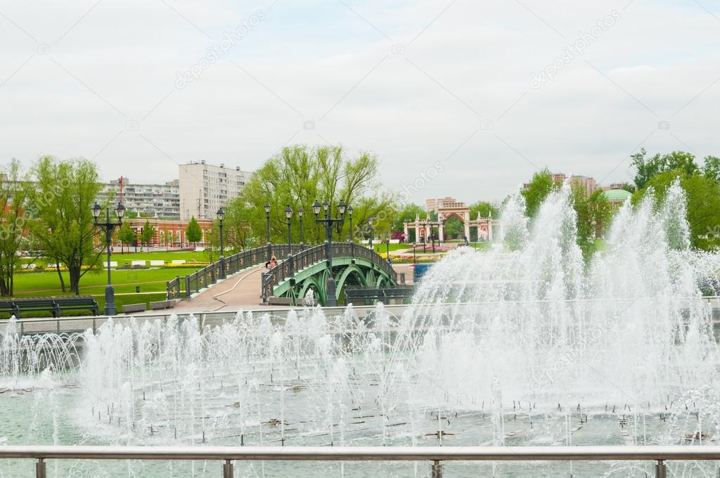 Moscow, fountain in Tsaritsyno 