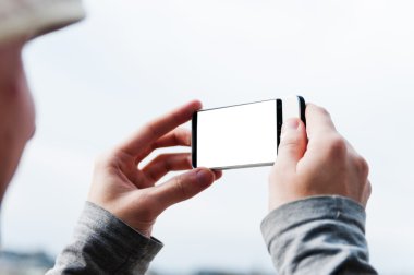 turist alarak fotoğraf ile akıllı telefon 