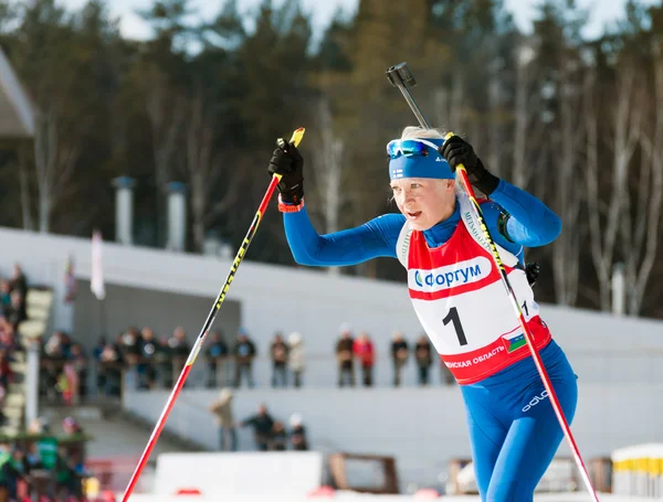 Kaisa makarainen (fin) v biatlonu — Stock fotografie