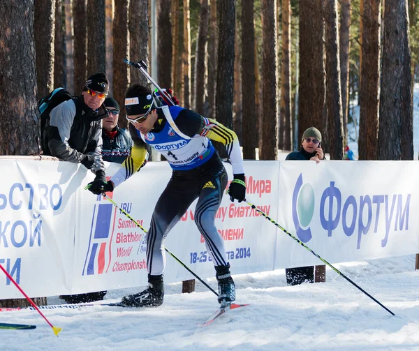 Martin Fourcade (FRA) al Biathlon — Foto Stock