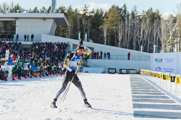 Martin Fourcade (FRA) )   at Biathlon — Stock Photo, Image