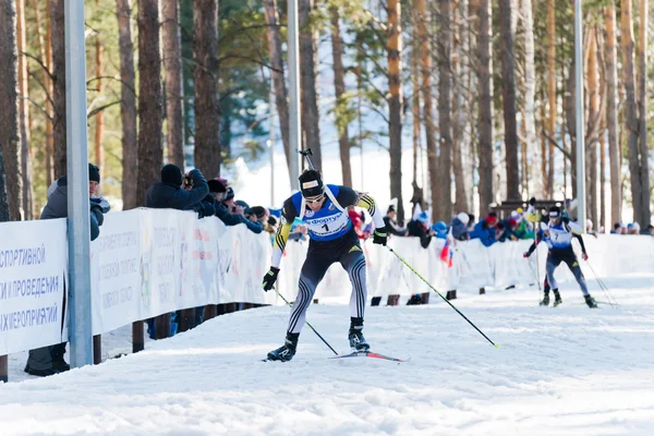 Martin Fourcade (FRA) at Biathlon — Stock Photo, Image