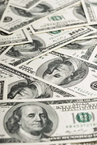 One hundred dollars pile as background. — Stock Photo, Image