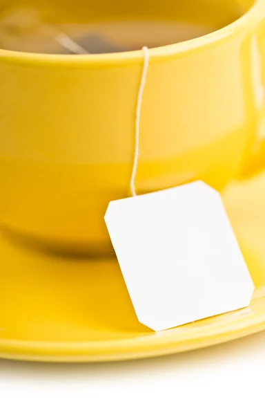 Cup of tea with tea bag — Stock Photo, Image