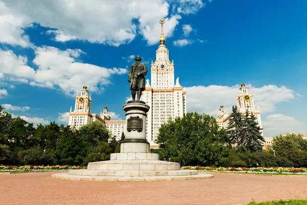 Lomonosov monument MSU — Stock Photo, Image