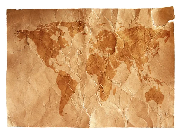 Grunge world map background — Stock Photo, Image